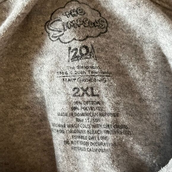 Homer Simpson Cheers T-Shirt Mens 2XL St Patty's Day Theme Cotton Blend Gray Tee - Picture 4 of 4